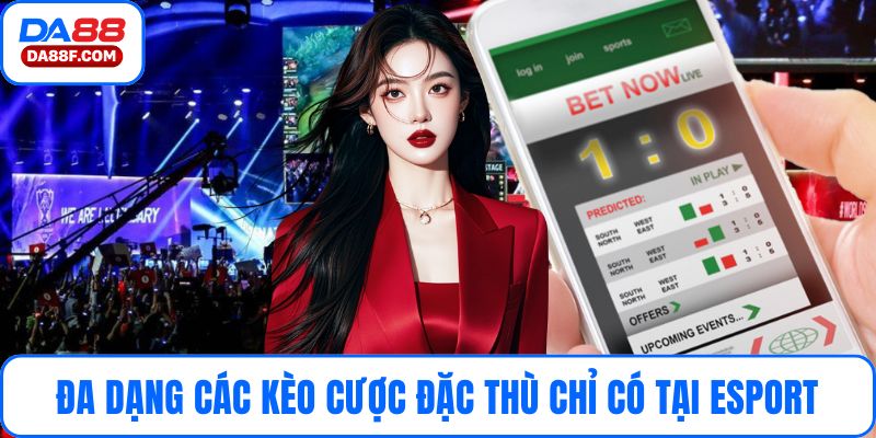 Đa dạng các kèo cược đặc thù chỉ có tại Esport